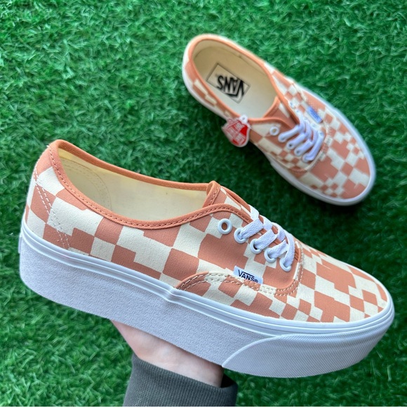 Vans Shoes - Vans Authentic Stacked Multi Check Sandstone
